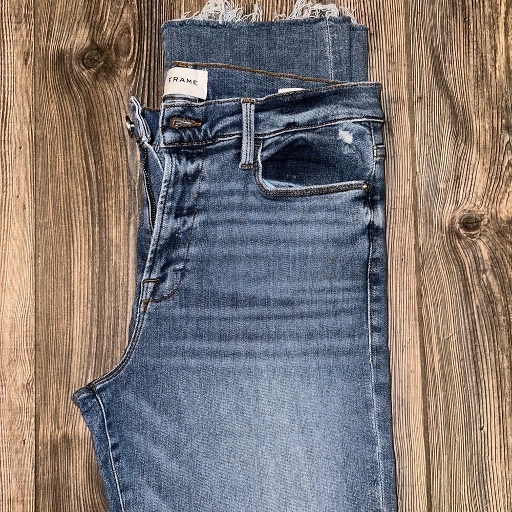 Frame Denim Light Blue Straight Leg Jeans - Picture 10 of 11